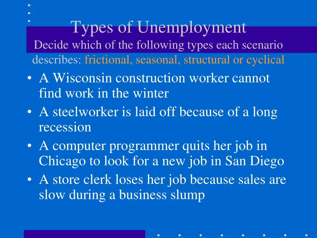 types of unemployment decide which