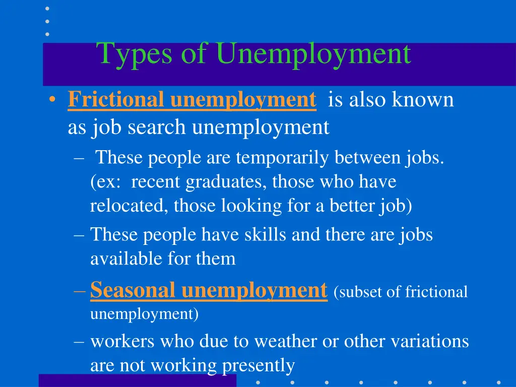 types of unemployment