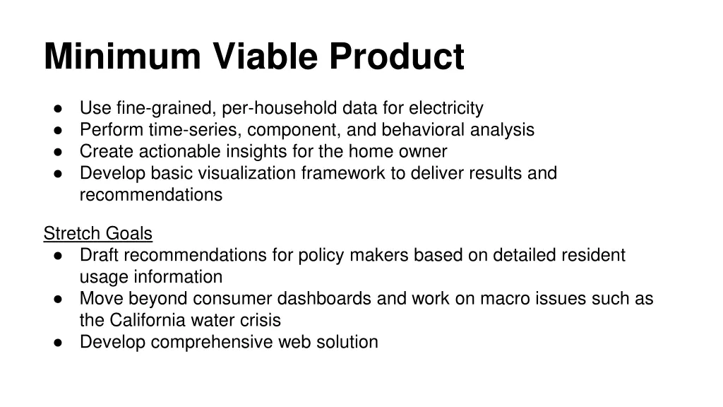 minimum viable product