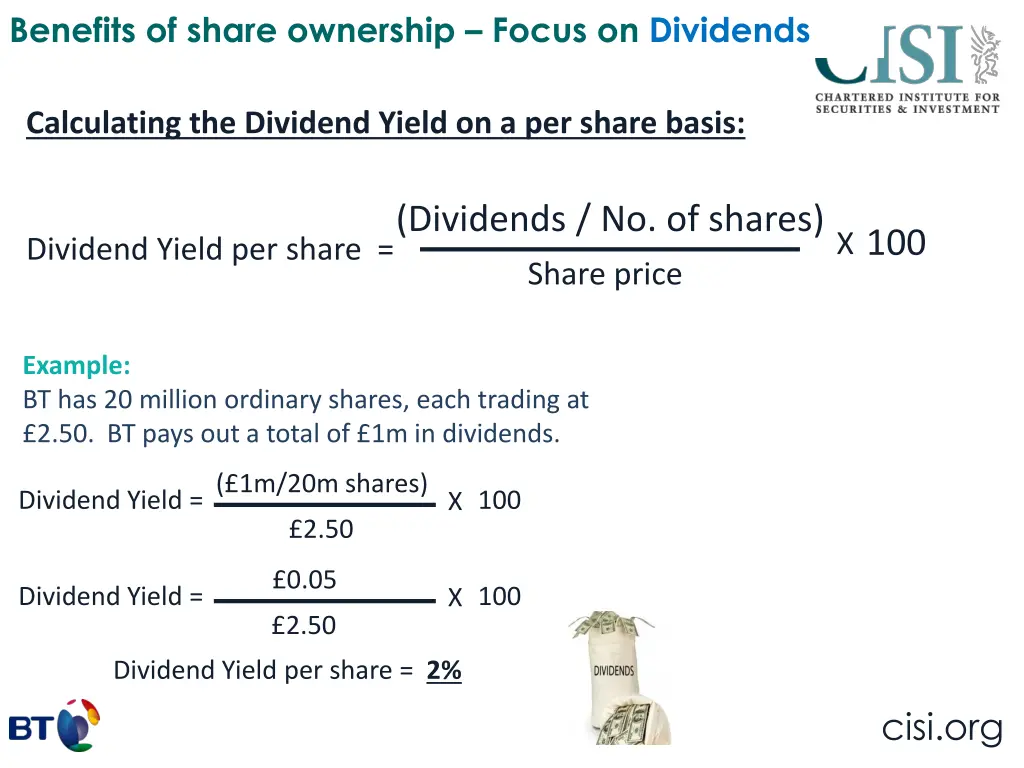 benefits of share ownership focus on dividends 1