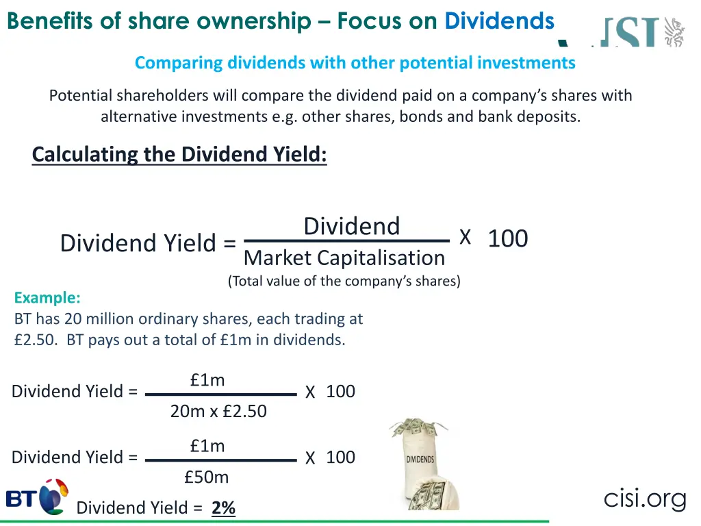 benefits of share ownership focus on dividends