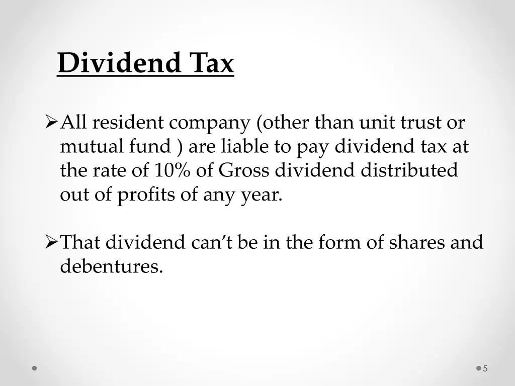 dividend tax