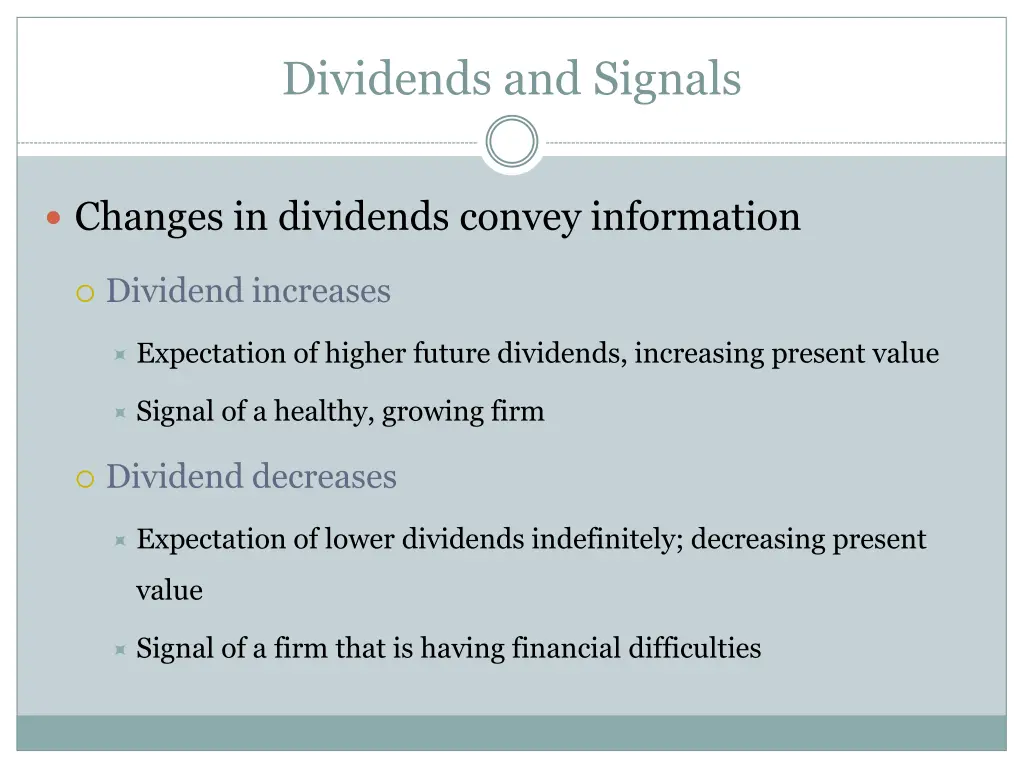 dividends and signals