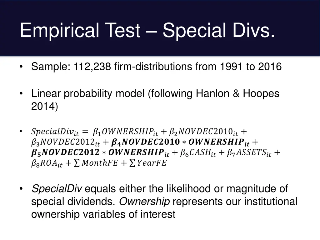 empirical test special divs