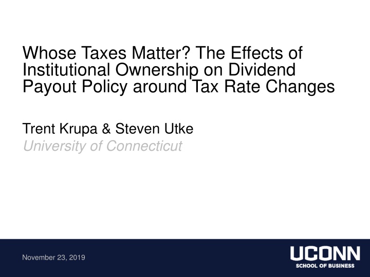 whose taxes matter the effects of institutional