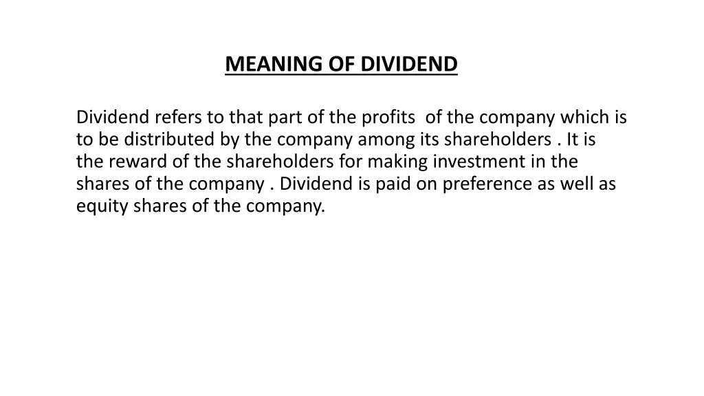 meaning of dividend