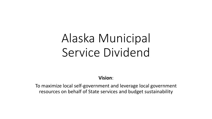 alaska municipal service dividend