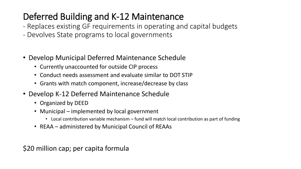 deferred building and k deferred building