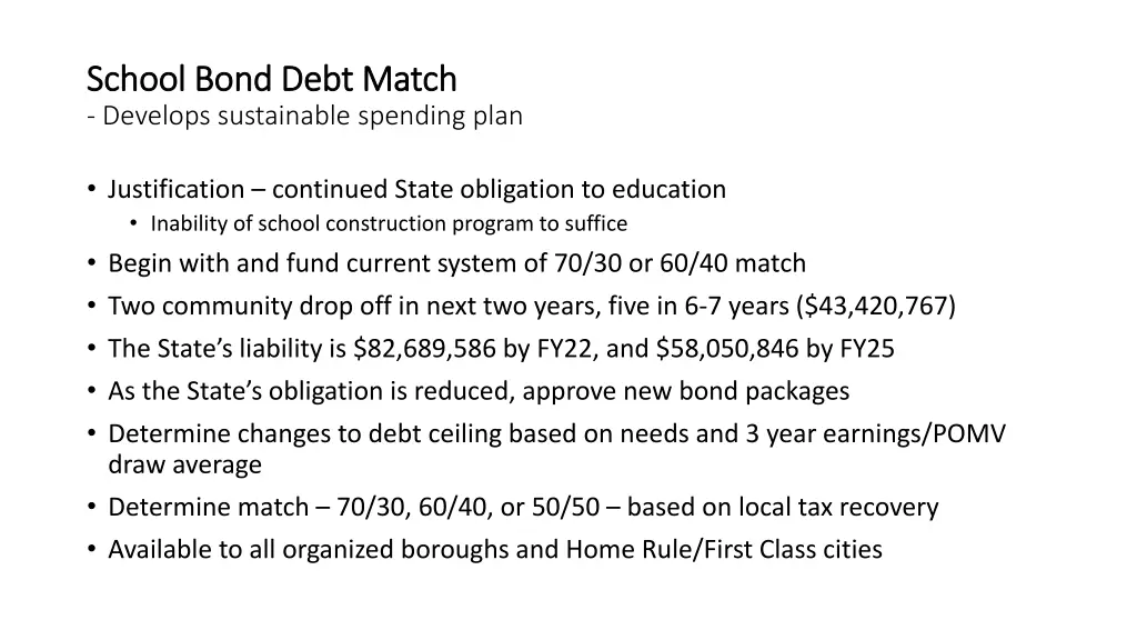 school bond debt match school bond debt match