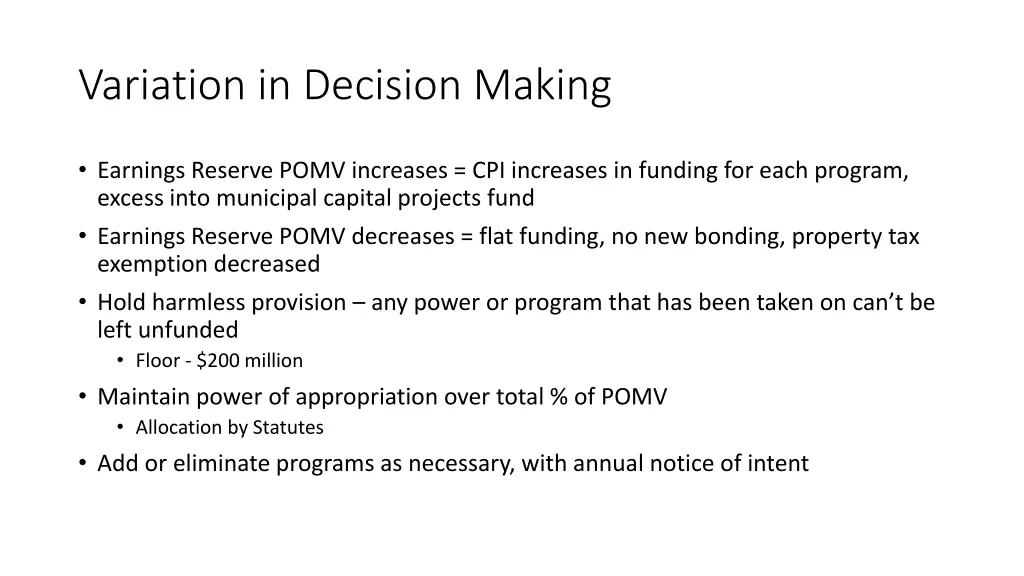 variation in decision making