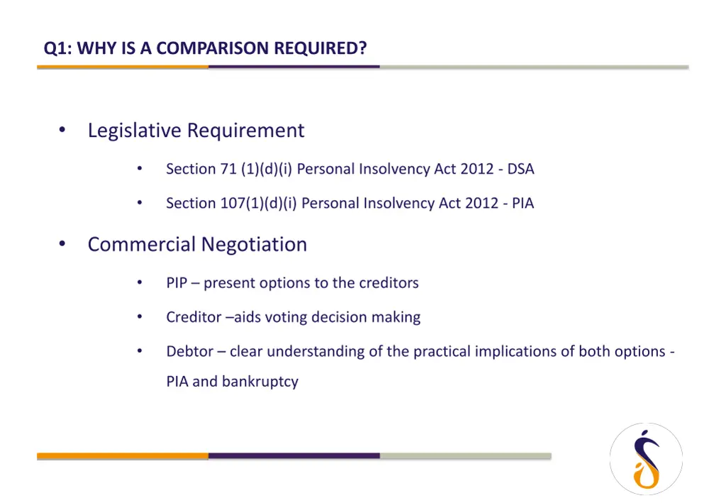 q1 why is a comparison required