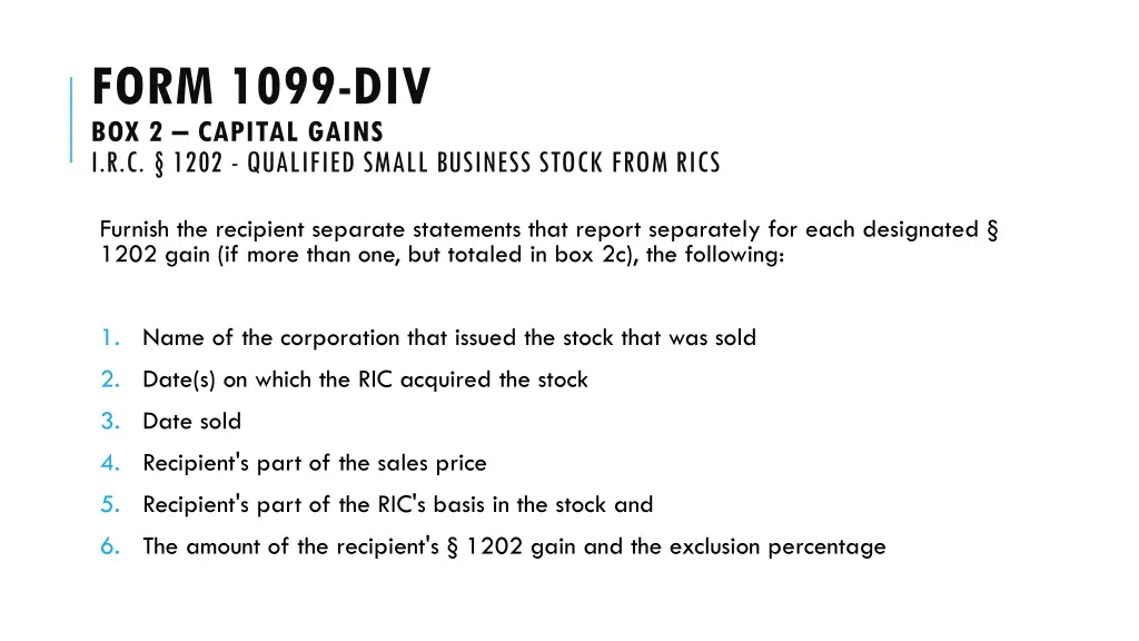 form 1099 div box 2 capital gains i r c 1202 1