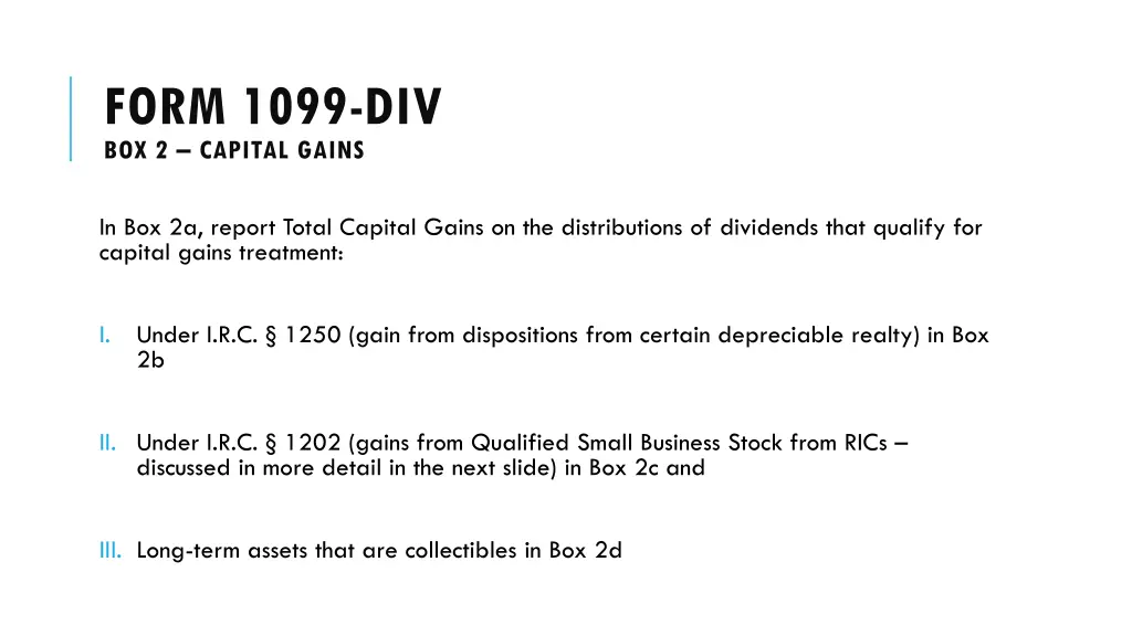 form 1099 div box 2 capital gains