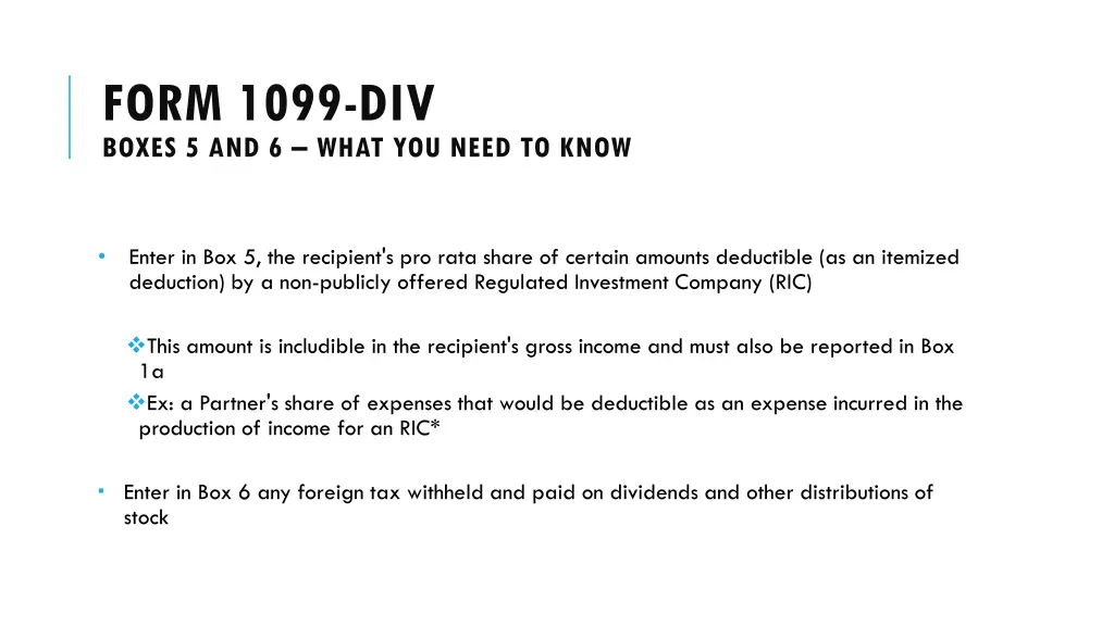 form 1099 div boxes 5 and 6 what you need to know