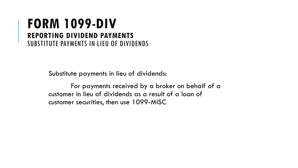 form 1099 div reporting dividend payments 2