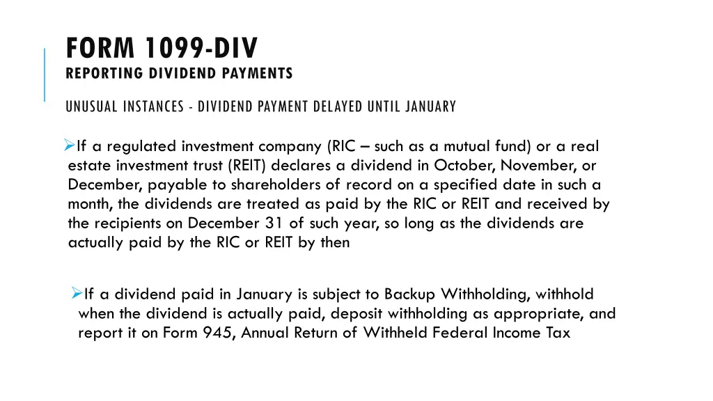 form 1099 div reporting dividend payments 3