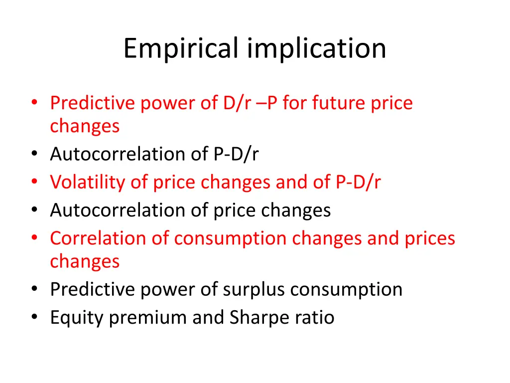 empirical implication