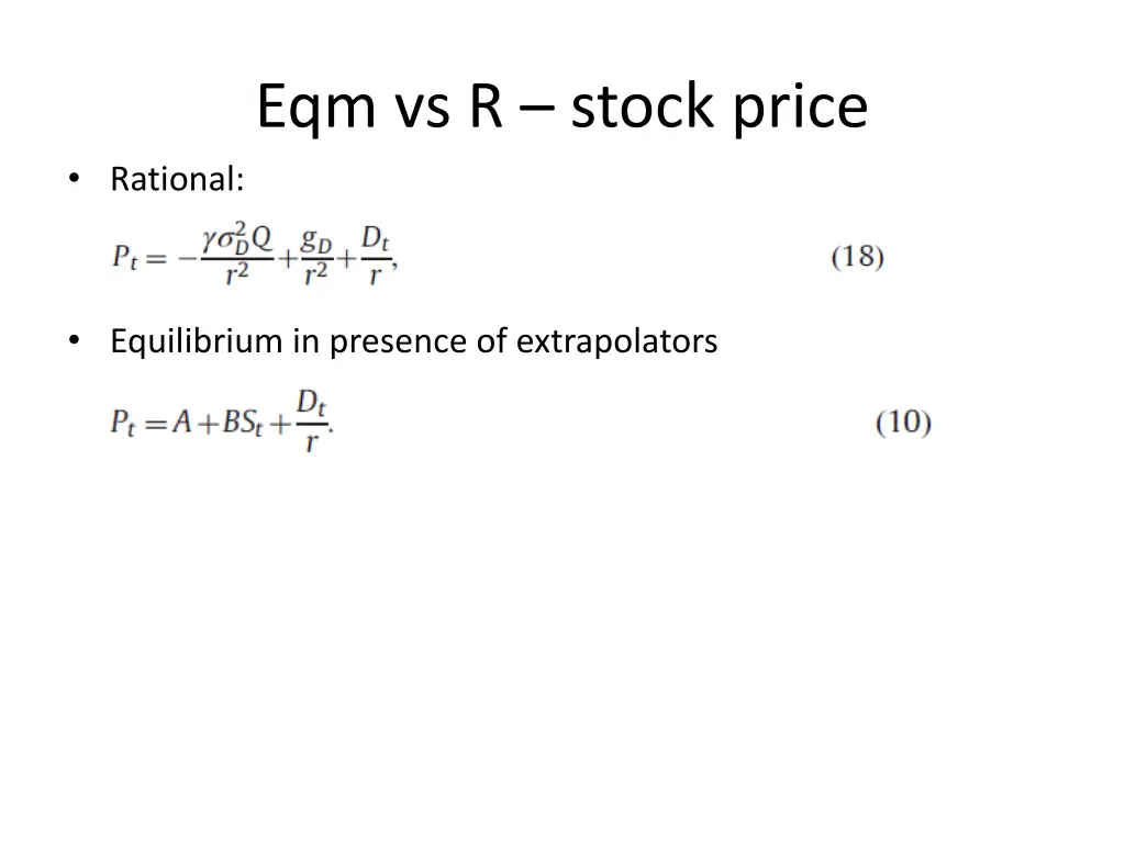 eqm vs r stock price