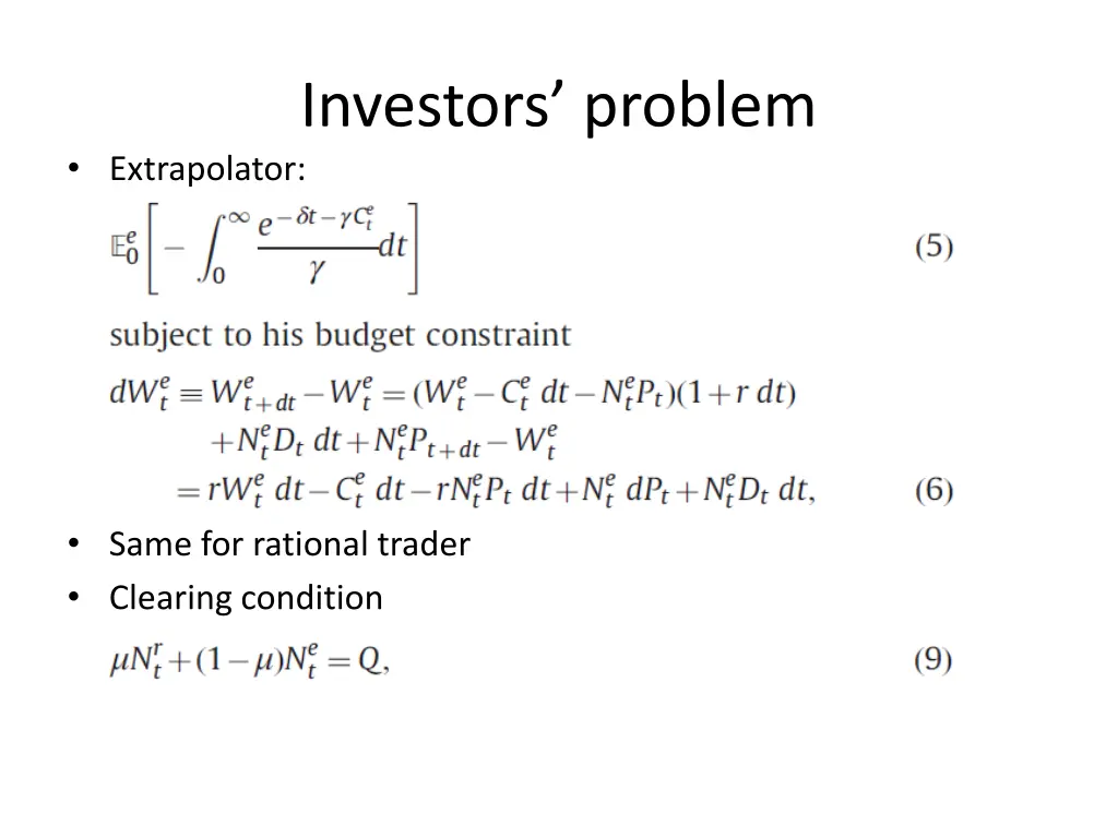 investors problem extrapolator