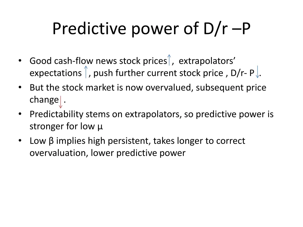 predictive power of d r p 1