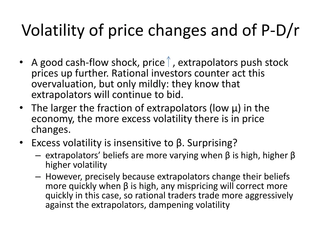 volatility of price changes and of p d r 1