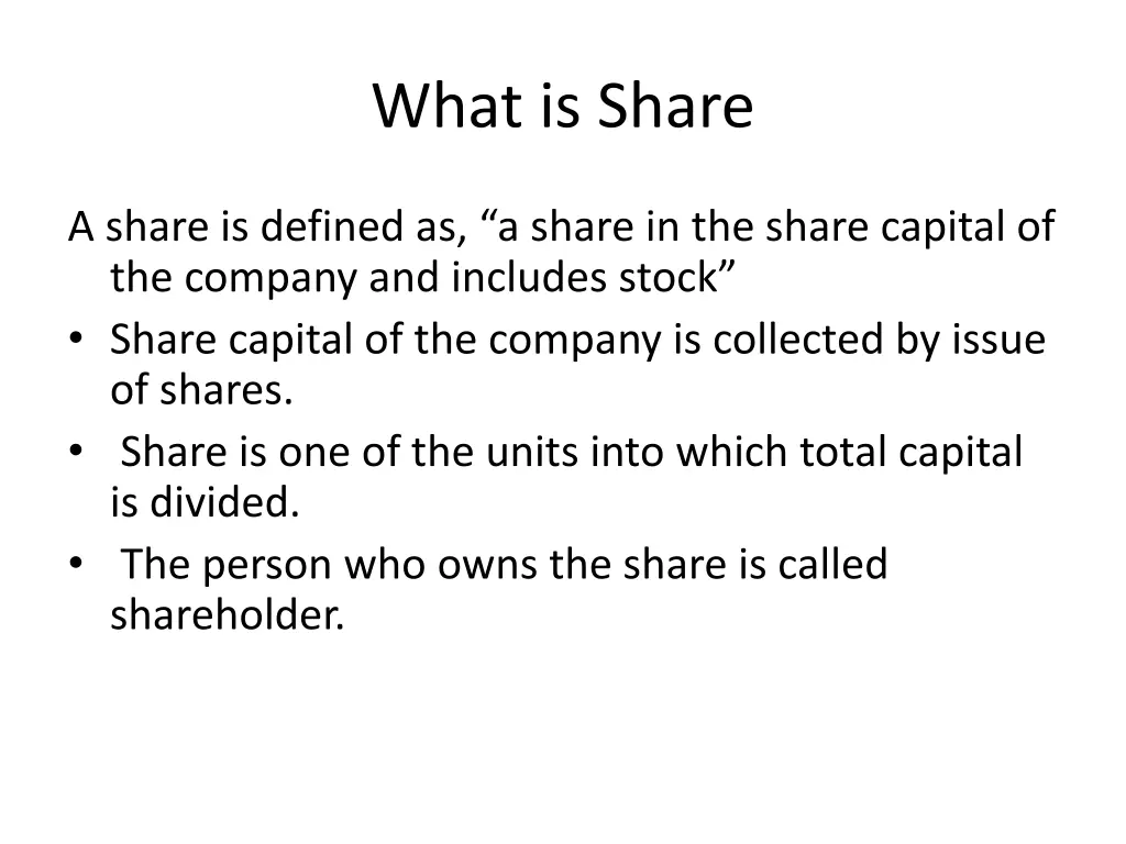 what is share