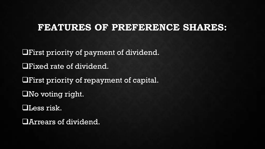 features of preference shares