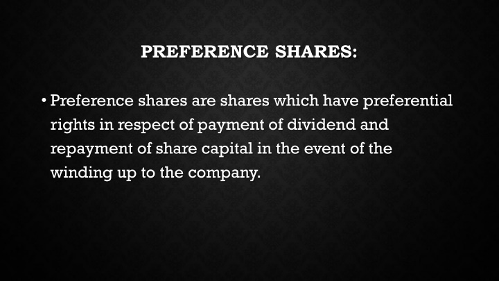 preference shares