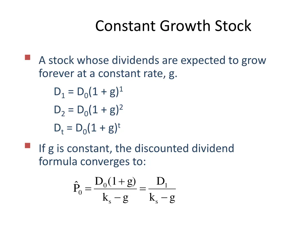 constant growth stock