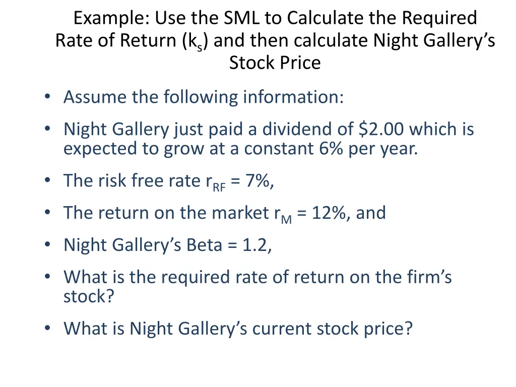 example use the sml to calculate the required