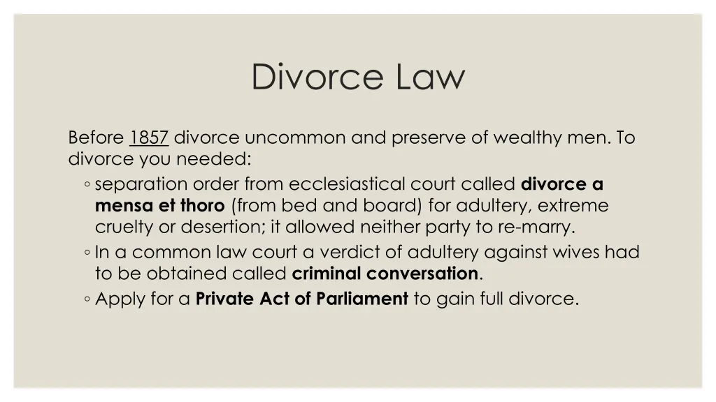 divorce law