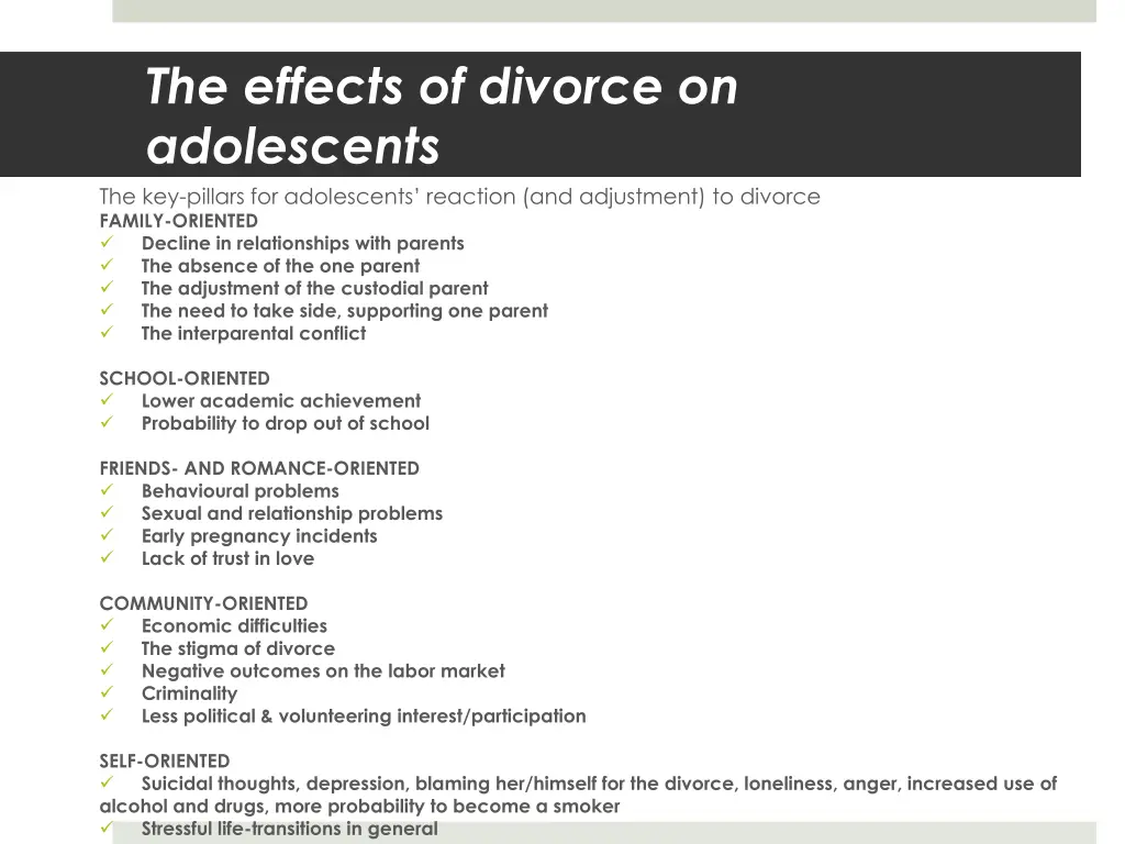 the effects of divorce on adolescents 3