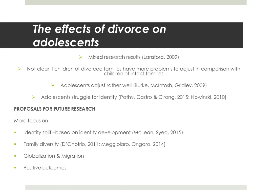 the effects of divorce on adolescents 5