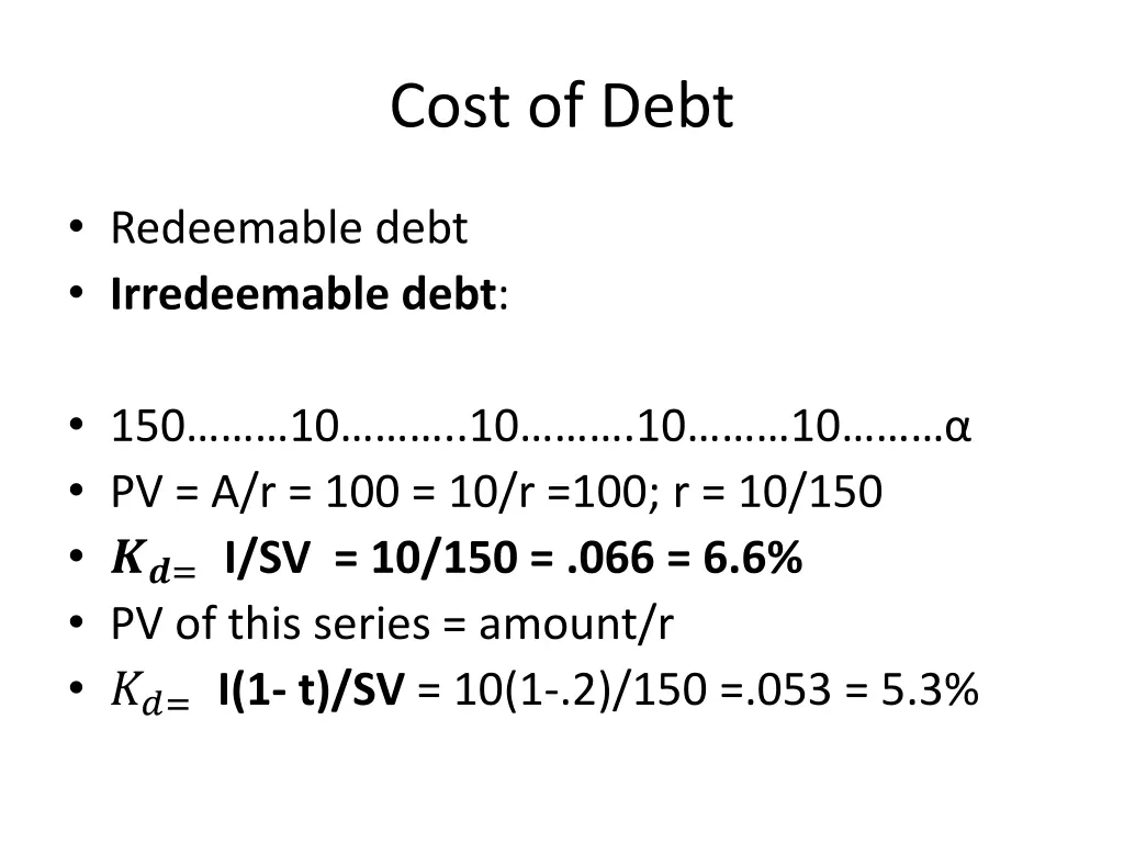 cost of debt 1