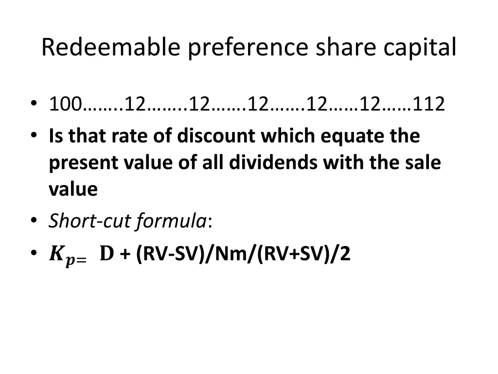 redeemable preference share capital