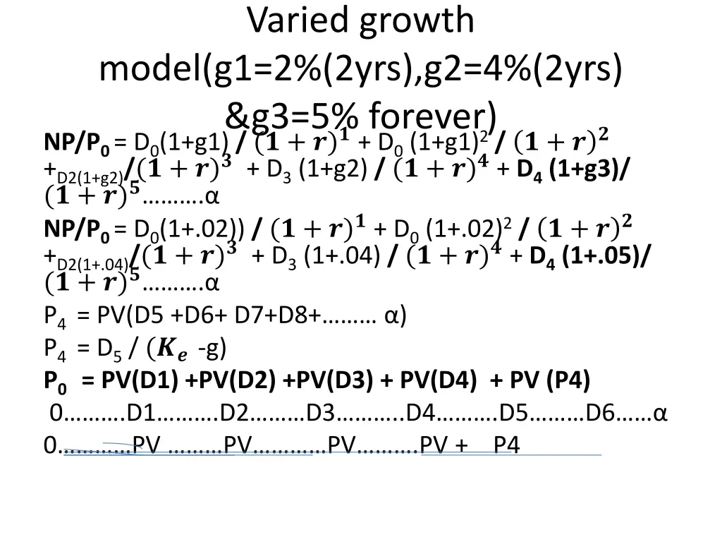 varied growth