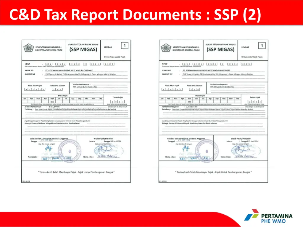 c d tax report documents ssp 2