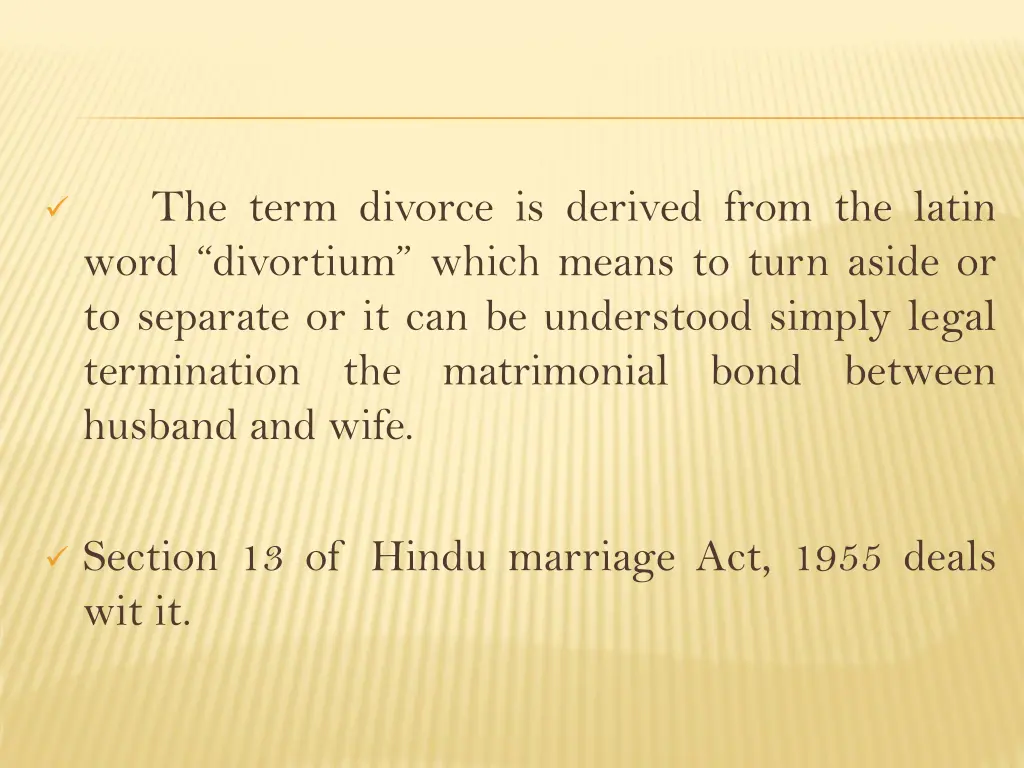 the term divorce is derived from the latin word