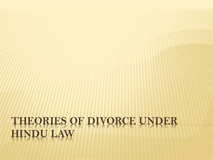 theories of divorce under hindu law