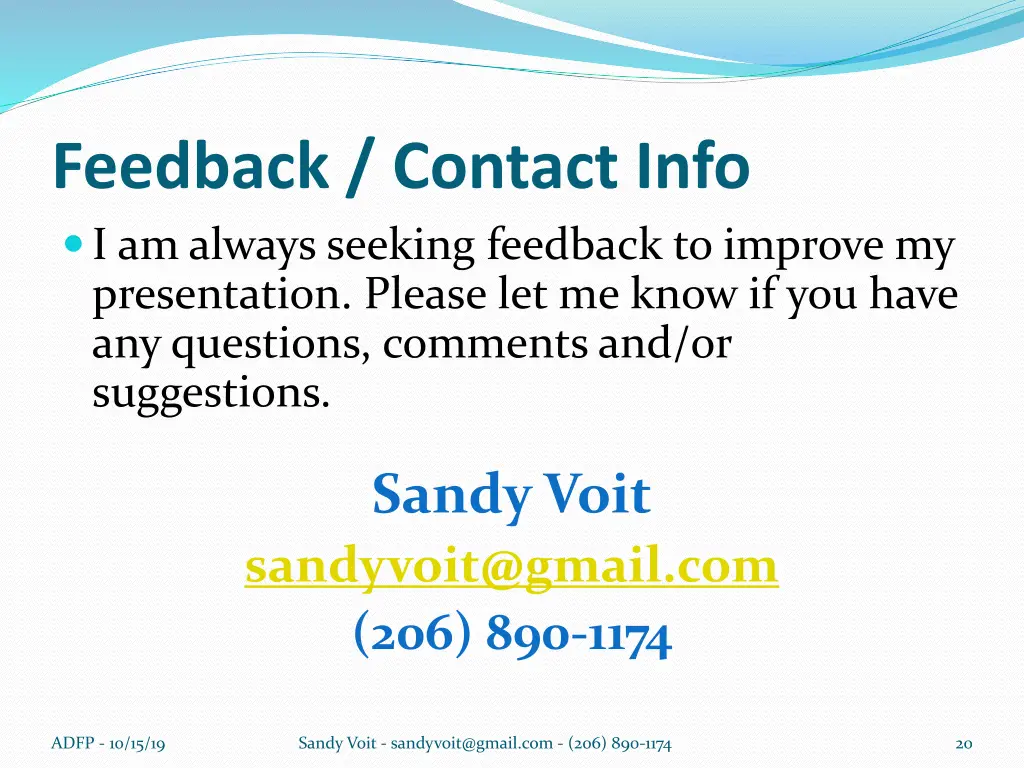 feedback contact info i am always seeking