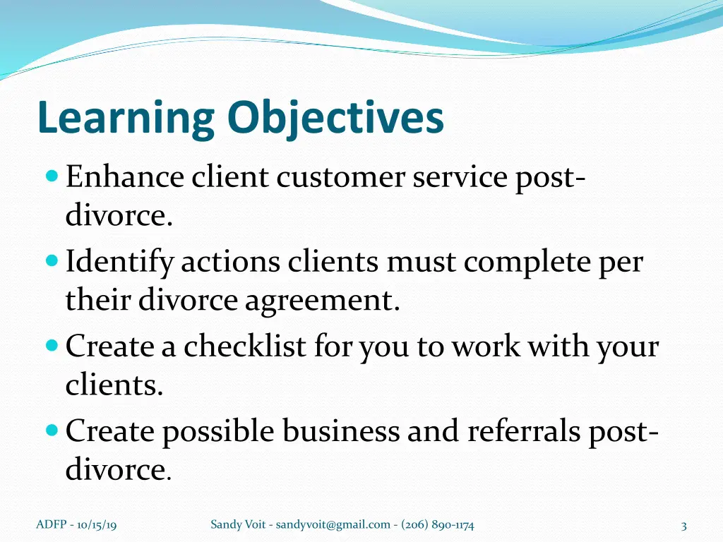 learning objectives