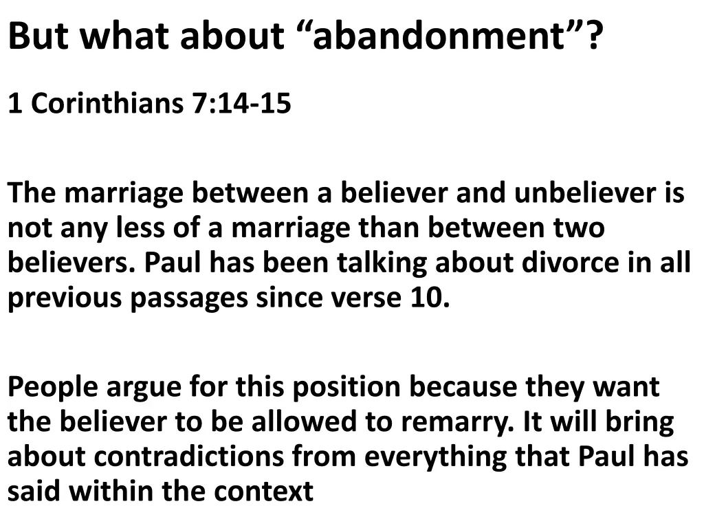 but what about abandonment