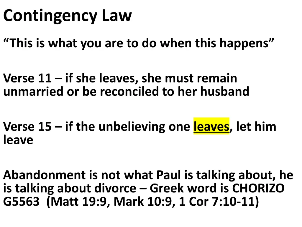 contingency law