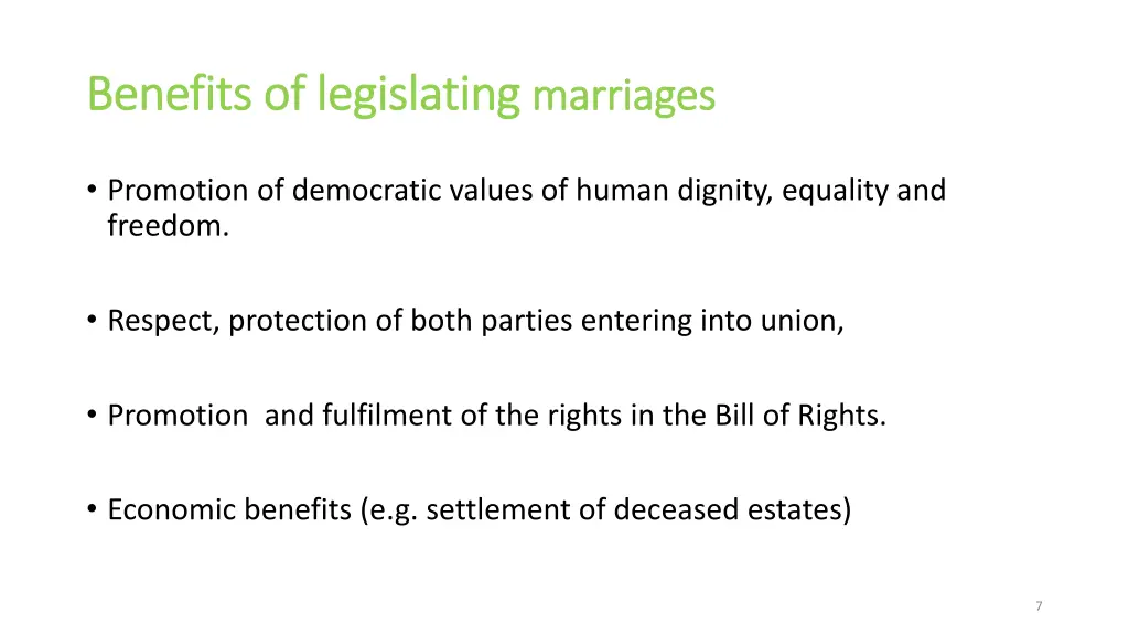 benefits of legislating benefits of legislating