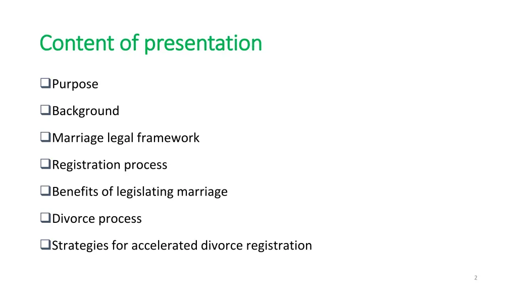 content of presentation content of presentation