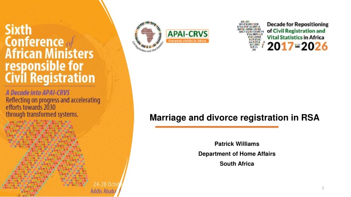 marriage and divorce registration in rsa