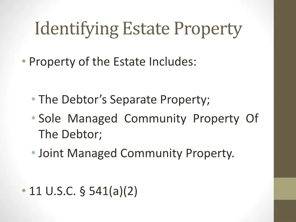 identifying estate property