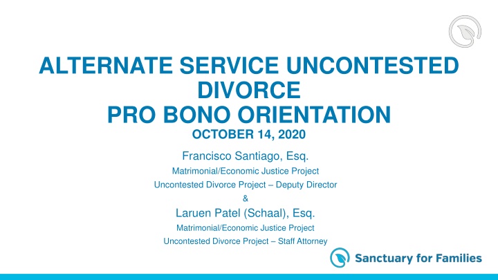 alternate service uncontested divorce pro bono