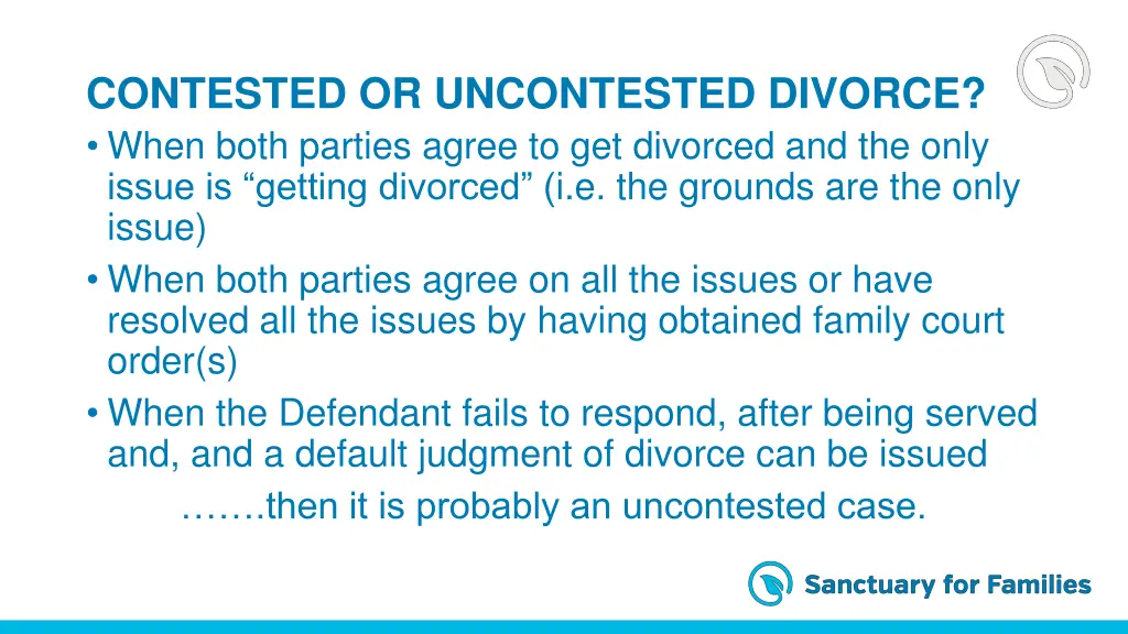 contested or uncontested divorce when both