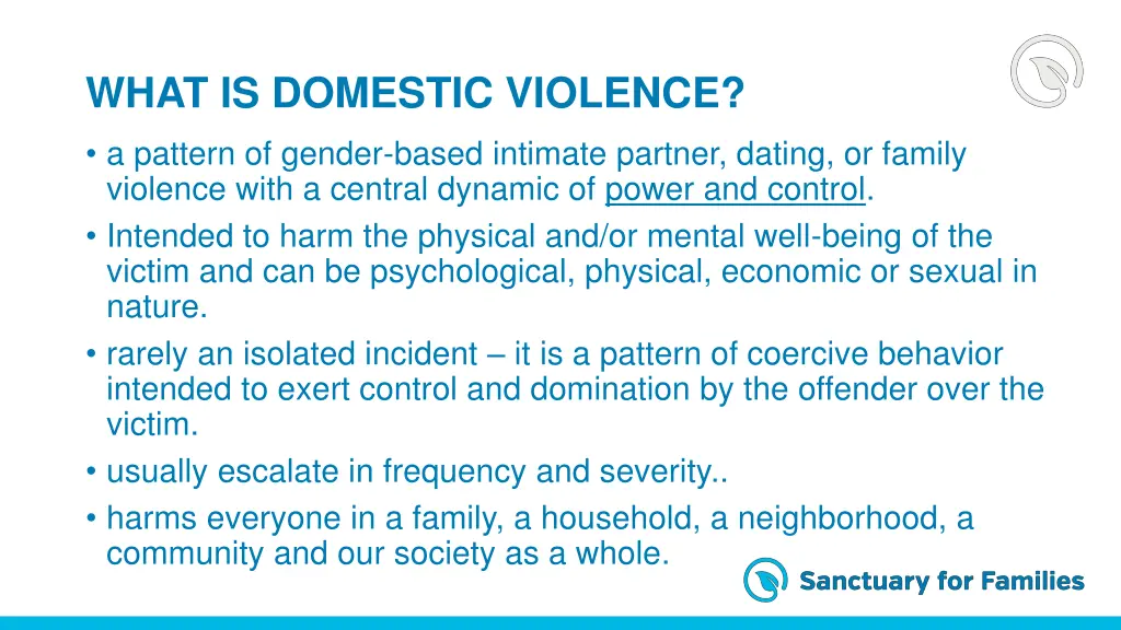 what is domestic violence a pattern of gender